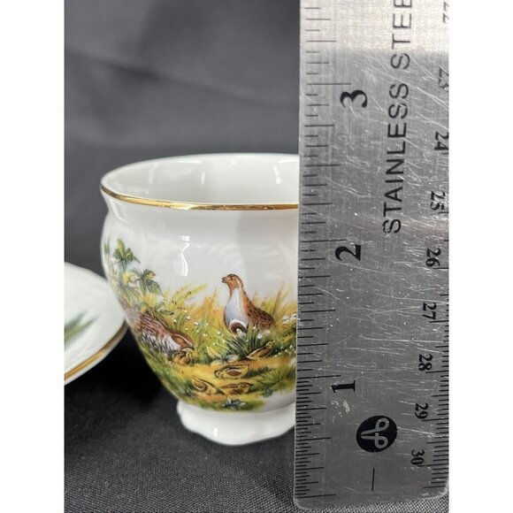 BERNADOTTE CZECH REPUBLIC WILDLIFE GROUSE ESPRESSO DEMITASSE CUP & SAUCER - Picture 12 of 12